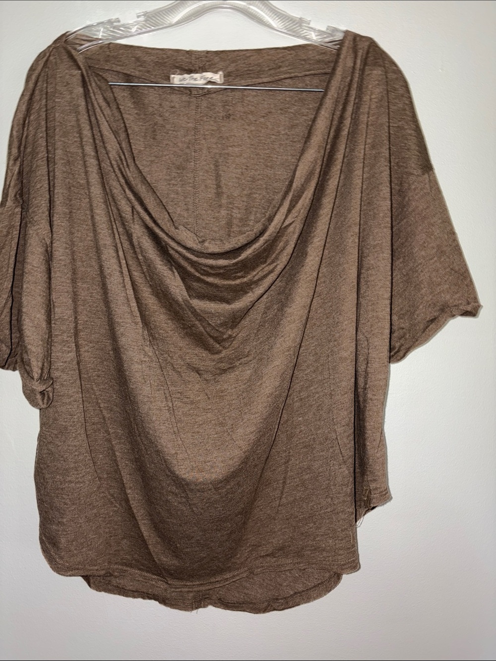 We The Free Drape Neck Brown Women's Top -XL